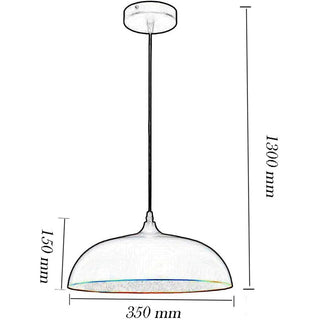 Lampadario stile contemporaneo pendente a cupola E27 Ø35 cm