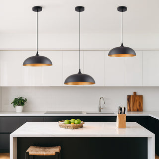 Lampadario stile contemporaneo pendente a cupola E27 Ø35 cm