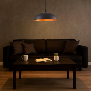 Lampadario stile contemporaneo pendente a cupola E27 Ø45 cm