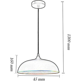 Lampadario stile contemporaneo pendente a cupola E27 Ø45 cm