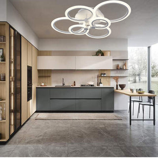 Plafoniera led 6 anelli 51 watt tecnologia CCT con switch luce