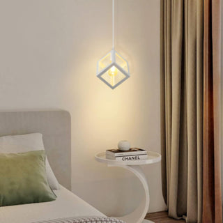 Lampadario da soffitto a sospensione 3d stile geometrico cubo E27