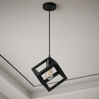 Lampadario da soffitto a sospensione 3d stile geometrico cubo E27