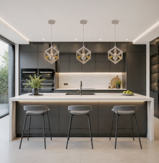 Lampadario da soffitto a sospensione 3d stile geometrico cubo E27