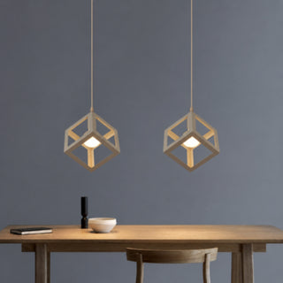 Lampadario da soffitto a sospensione 3d stile geometrico cubo E27