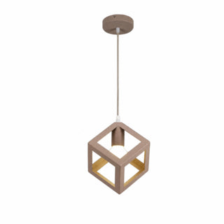 Lampadario da soffitto a sospensione 3d stile geometrico cubo E27