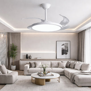 Lampadario LED 40W ventilatore 30W telecomando elica richiudibile CCT
