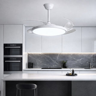 Lampadario LED 40W ventilatore 30W telecomando elica richiudibile CCT