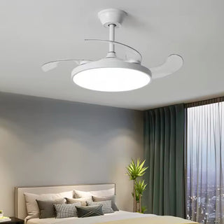 Lampadario LED 40W ventilatore 30W telecomando elica richiudibile CCT