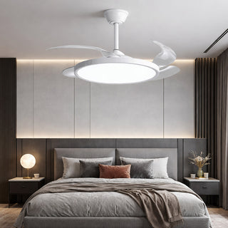 Lampadario LED 40W ventilatore 30W telecomando elica richiudibile CCT