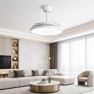 Lampadario LED 40W ventilatore 30W telecomando elica richiudibile CCT