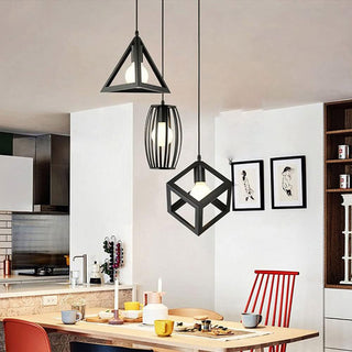 Lampadario da soffitto a sospensione 3d stile geometrico forma E27