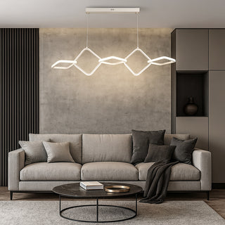 Lampadario LED a sospensione 45 Watt design geometrico tecnologia CCT