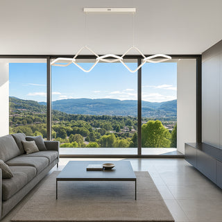 Lampadario LED a sospensione 45 Watt design geometrico tecnologia CCT