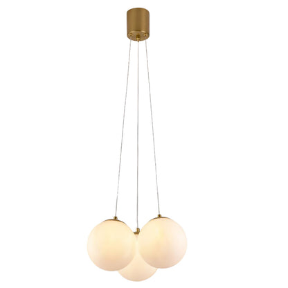 Lampadario a sospensione bronzo lampada minimal da soffitto con tre sfere attacco G9