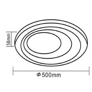 Plafoniera a led tonda dimmerabile 70 watt con tecnologia CCT