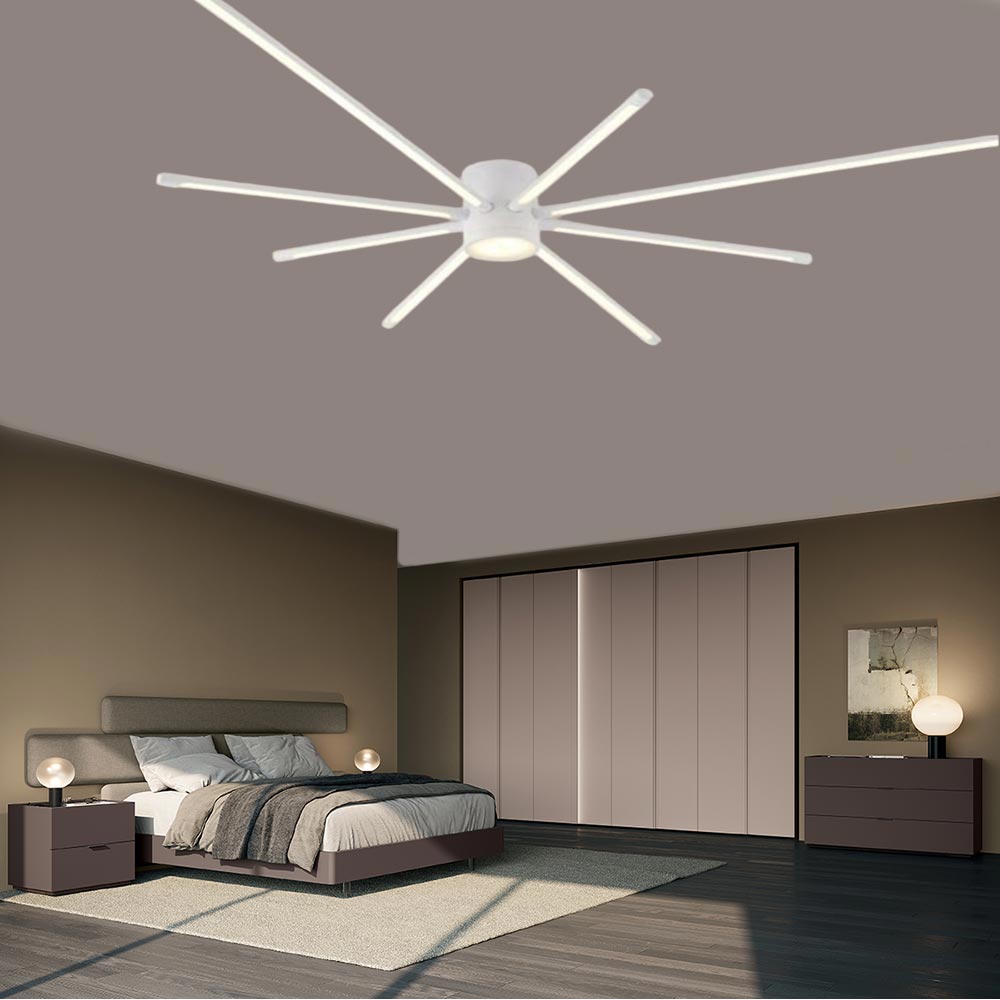 Lampadario da soffitto a led 43 watt plafoniera lampada moderna bianco luce 6500k 3000k 4000k