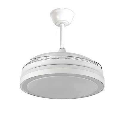 Lampadario da soffitto a led 56 watt con ventilatore da 30 watt tre colorazioni di luce fredda calda naturale elice richiudibile con telecomando