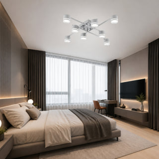 Plafoniera design moderna 8 Luci GX53 tecnologia CCT-Switch 12 watt