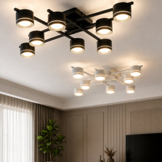 Plafoniera design moderna 8 Luci GX53 tecnologia CCT-Switch 12 watt