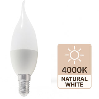 Lampadina led E14 6 watt colpo di vento luce fredda calda e naturale