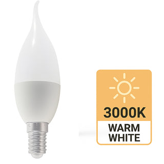 Lampadina led E14 6 watt colpo di vento luce fredda calda e naturale