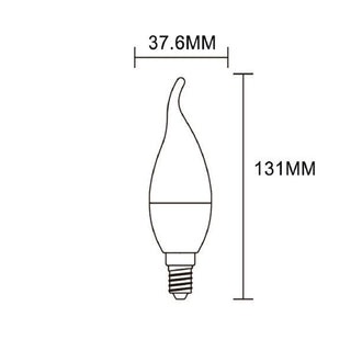 Lampadina led E14 8 watt colpo di vento luce fredda calda e naturale