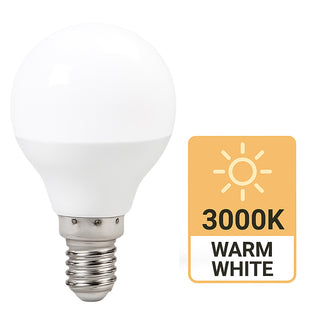 Lampadina led a sfera 8 watt E14 luce fredda calda naturale