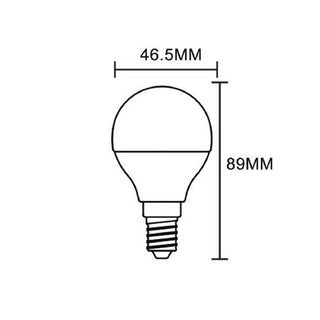 Lampadina led a sfera 8 watt E14 luce fredda calda naturale