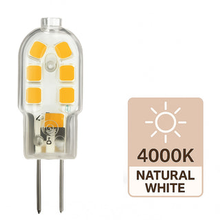 Lampadina 12 led 2 watt 12V attacco G4 luce fredda calda naturale