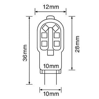 Lampadina 12 led 2 watt 12V attacco G4 luce fredda calda naturale
