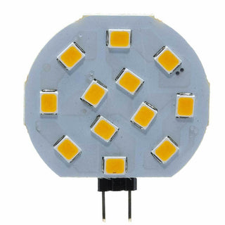 Set 4 Lampadina tonda a piastra 12 led G4 2W luce 6500k 3000k 4000k