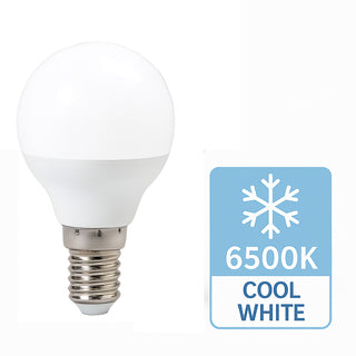 Lampadina led a sfera 6 watt E14 luce fredda calda naturale