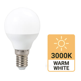 Lampadina led a sfera 6 watt E14 luce fredda calda naturale
