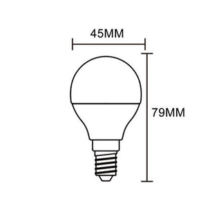 Lampadina led a sfera 6 watt E14 luce fredda calda naturale