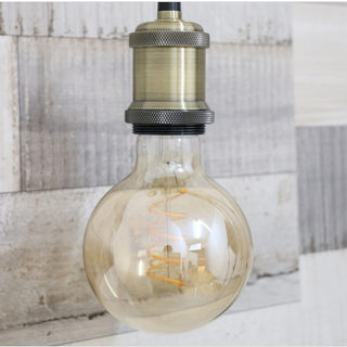 Lampadina led E27 globo G95 4 watt filamento a torciglione luce calda