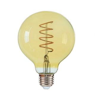 Lampadina led E27 globo G95 4 watt filamento a torciglione luce calda