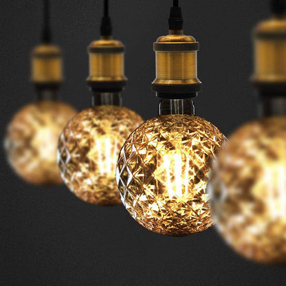 Lampadina led a filamento vintage retro e27 4 watt lampada decorativa ambra sfera 350 lumen