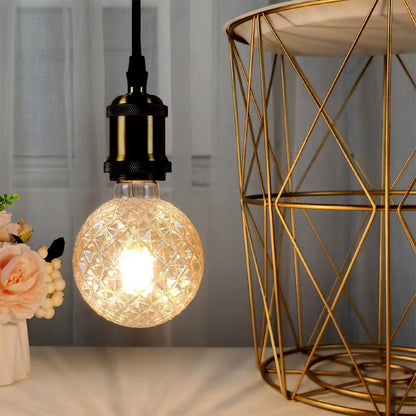 Lampadina led a filamento vintage retro e27 4 watt lampada decorativa ambra sfera 350 lumen