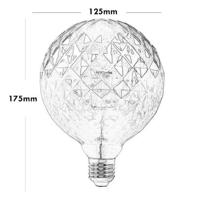 Lampadina led a filamento vintage retro e27 4 watt lampada decorativa ambra sfera 350 lumen