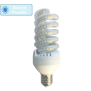 Lampadina led spirale E27 22 watt luce calda naturale fredda