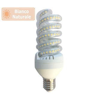 Lampadina led spirale E27 22 watt luce calda naturale fredda