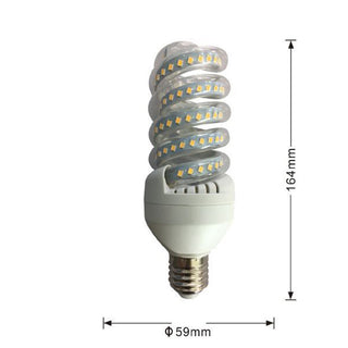 Lampadina led spirale E27 20 watt luce calda naturale fredda