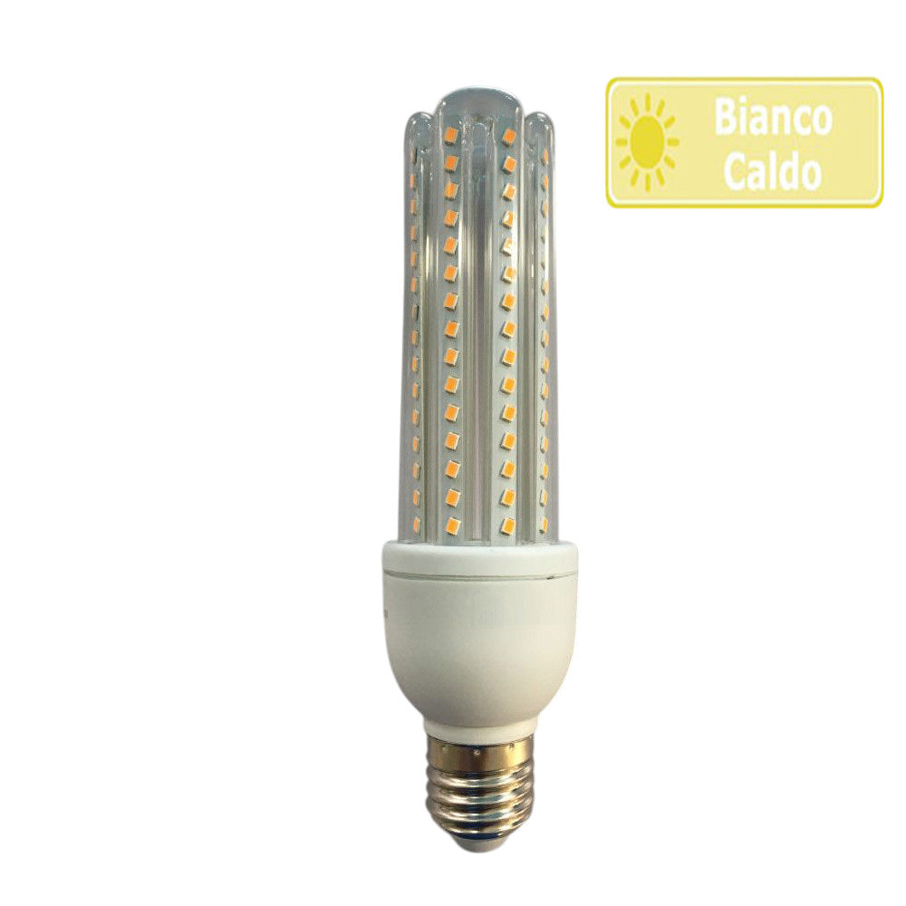 Lampadina led tubolare attacco E27 12 watt luce calda 3000k naturale 4000k e bianca fredda 6500k luce illuminazione
