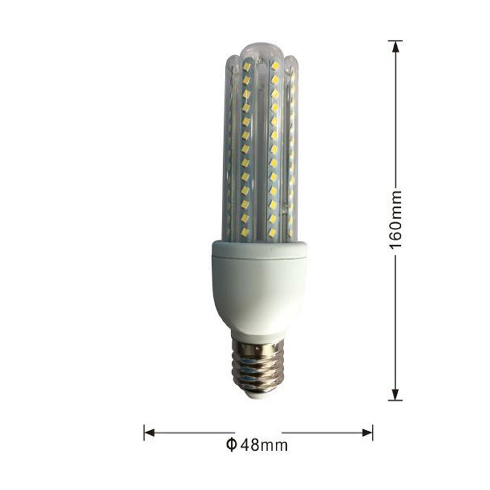 Lampadina led tubolare attacco E27 18 watt luce calda 3000k naturale 4000k e bianca fredda 6500k luce illuminazione