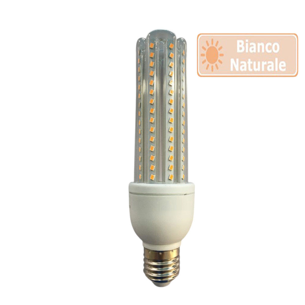 Lampadina led tubolare attacco E27 12 watt luce calda 3000k naturale 4000k e bianca fredda 6500k luce illuminazione
