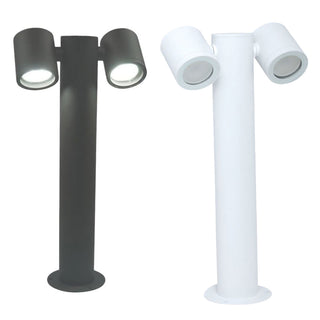 Lampione giardino 2 diffusori orientabili lampada x esterno GU10 IP44