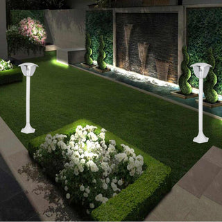 Lampione giardino 86 cm lanterna  con attacco E27 grigio e bianco IP44