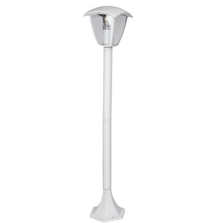 Lampione giardino 86 cm lanterna  con attacco E27 grigio e bianco IP44