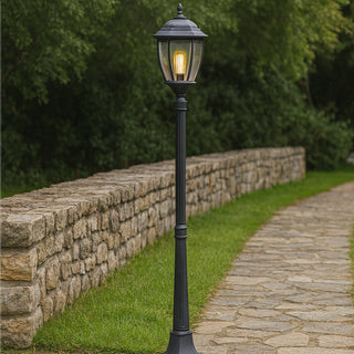 Lampione lanterna vintage New York da giardino 178 cm attacco E27 IP55